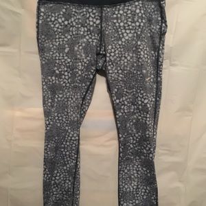 Nike Dri-Fit Workout Pants - Navy Blue/Grey Print